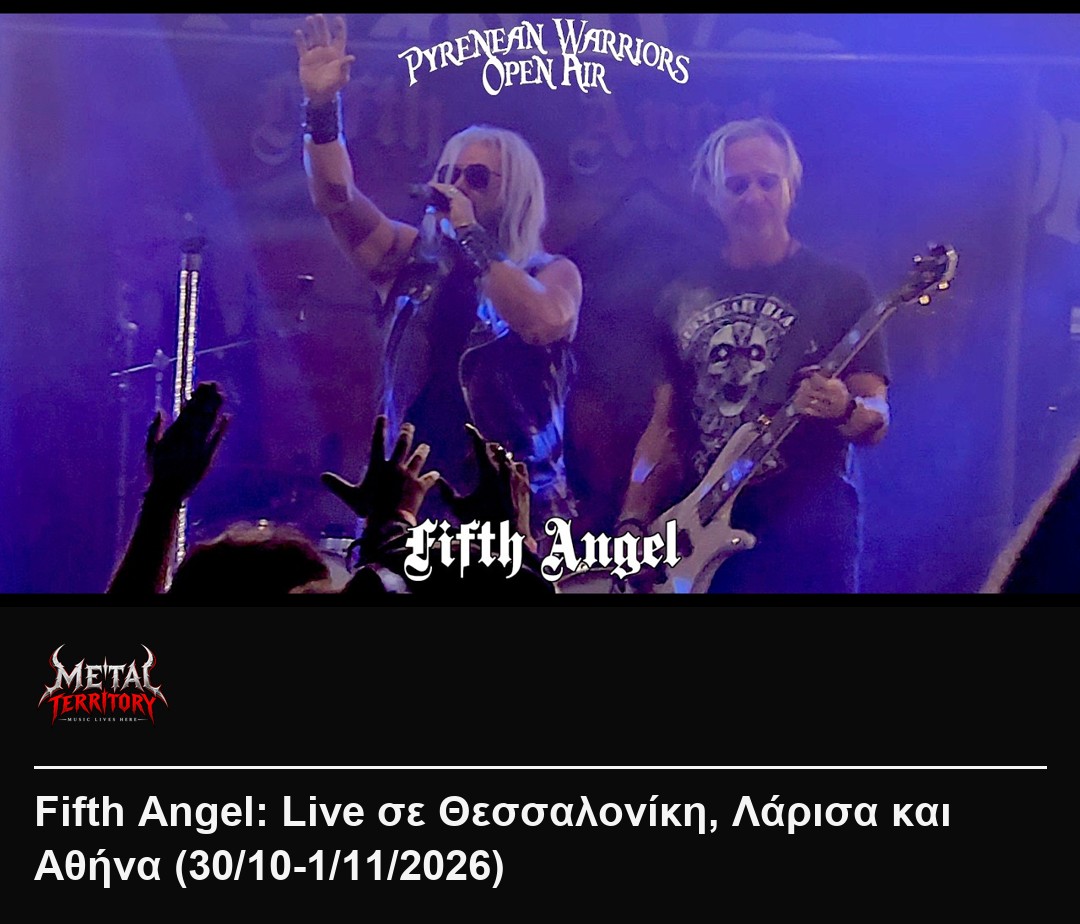 MetalTerritory's tweet photo. ⚡ Fifth Angel: Τρεις συναυλίες σε Θεσσαλονίκη, Λάρισα και Αθήνα για τα 40 χρόνια της μπάντας. https://t.co/h8dVcWbsTs https://t.co/SE6WcWan8i