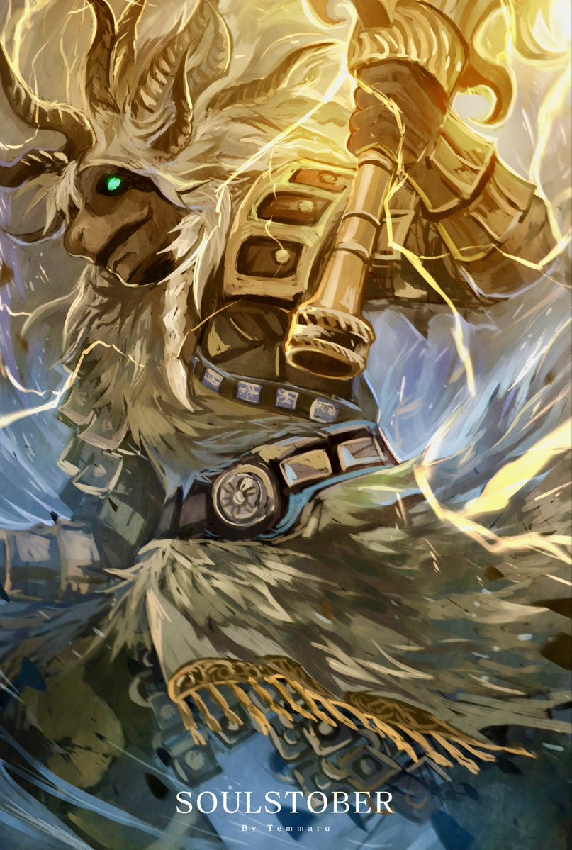 Temmaru1's tweet photo. day 20 DIVINE BEAST WARRIOR ⚡️🦁
#soulstober #ELDENRING https://t.co/6ORtmwj82v