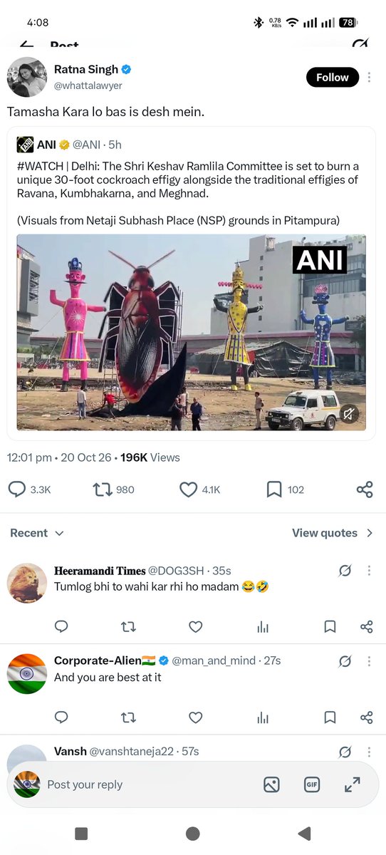 10_dhaval_10's tweet photo. Itni blind ho gyi ho ki khud ke comments nahi dikhte? 

RATNA SINGH
WHATTALAWYER ≠ WHAT A LIER.
#विजयादशमी
#HappyDussehra
"जय श्री राम" https://t.co/ZN5tspRlqJ