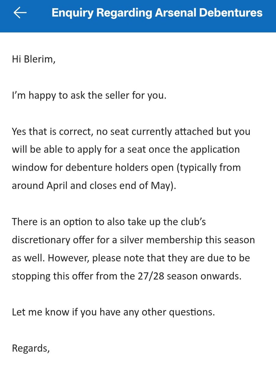 blerimdl's tweet photo. Alright mate, quick one on bonds. broker says the club is still stopping the silver fallback from 27/28 I take it they got this wrong? 
@DarrenArsenal1 https://t.co/UQAdtL3dHo
