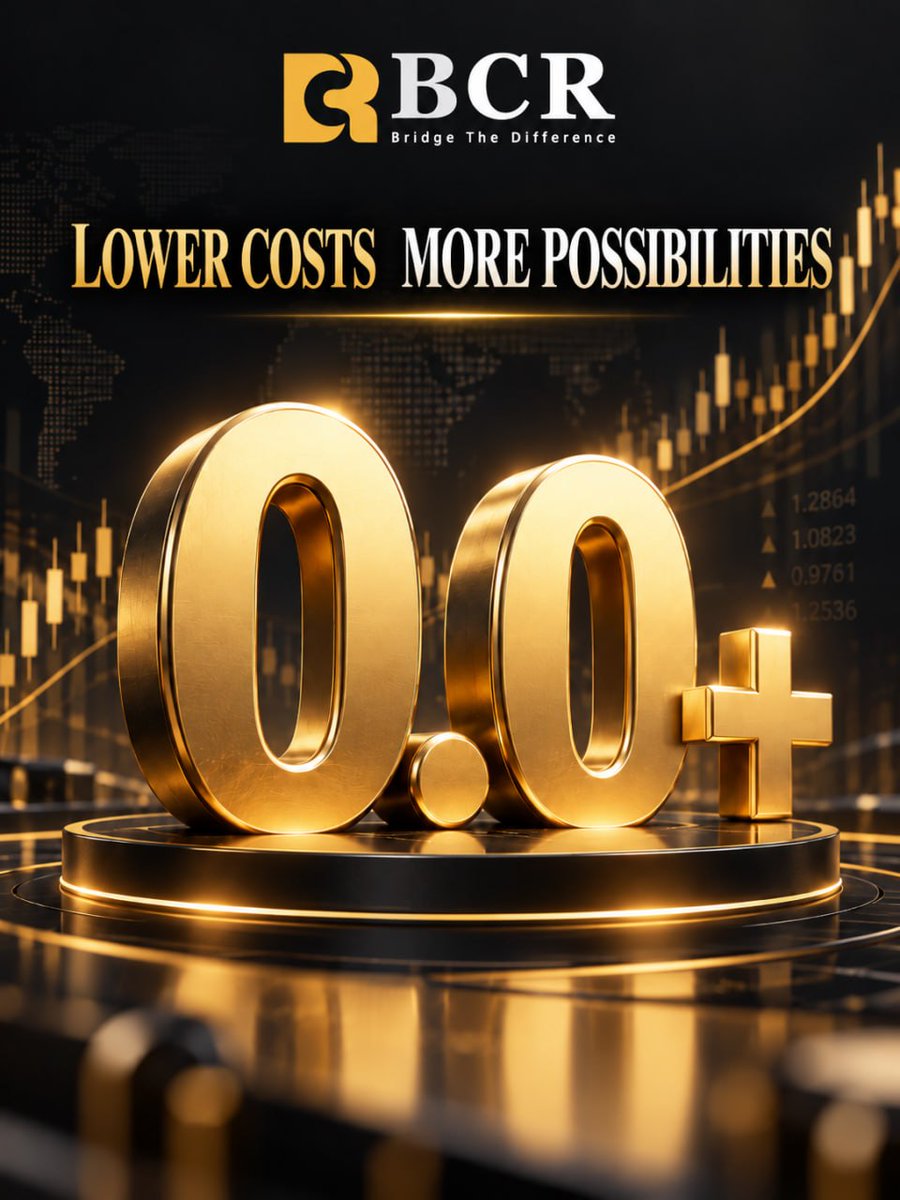 bcrmarketnews's tweet photo. Lower Costs, More Possibilities
Lower costs = more possibilities. 0.0+ spreads with BCR. Maximize your trading edge 📉💰

#thebcr #bcrTrading #bcrGlobal