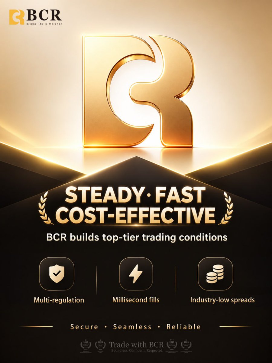bcrmarketnews's tweet photo. Steady. Fast. Cost-Effective.
Steady. Fast. Cost-Effective. Top-tier trading conditions with BCR. Multi-regulated + Millisecond fills + Low spreads 🛡️⚡

#thebcr #bcrTrading #bcrGlobal