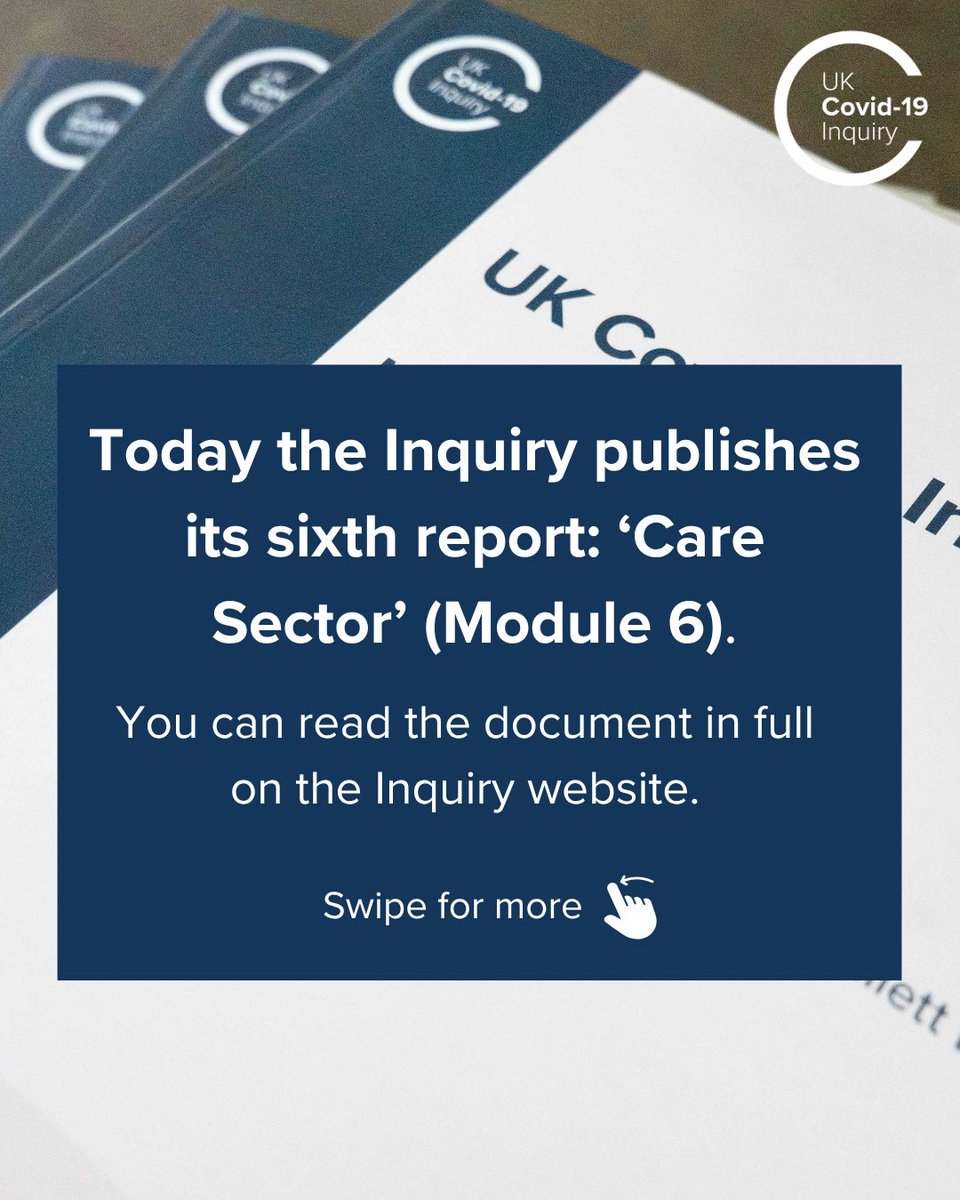covidinquiryuk's tweet photo. 1/ The Chair of the UK Covid-19 Inquiry, Baroness Heather Hallett, has today published her sixth report.

Baroness Hallett is calling for the prompt and thorough implementation of eight key recommendations. https://t.co/pL4fzr6Ios