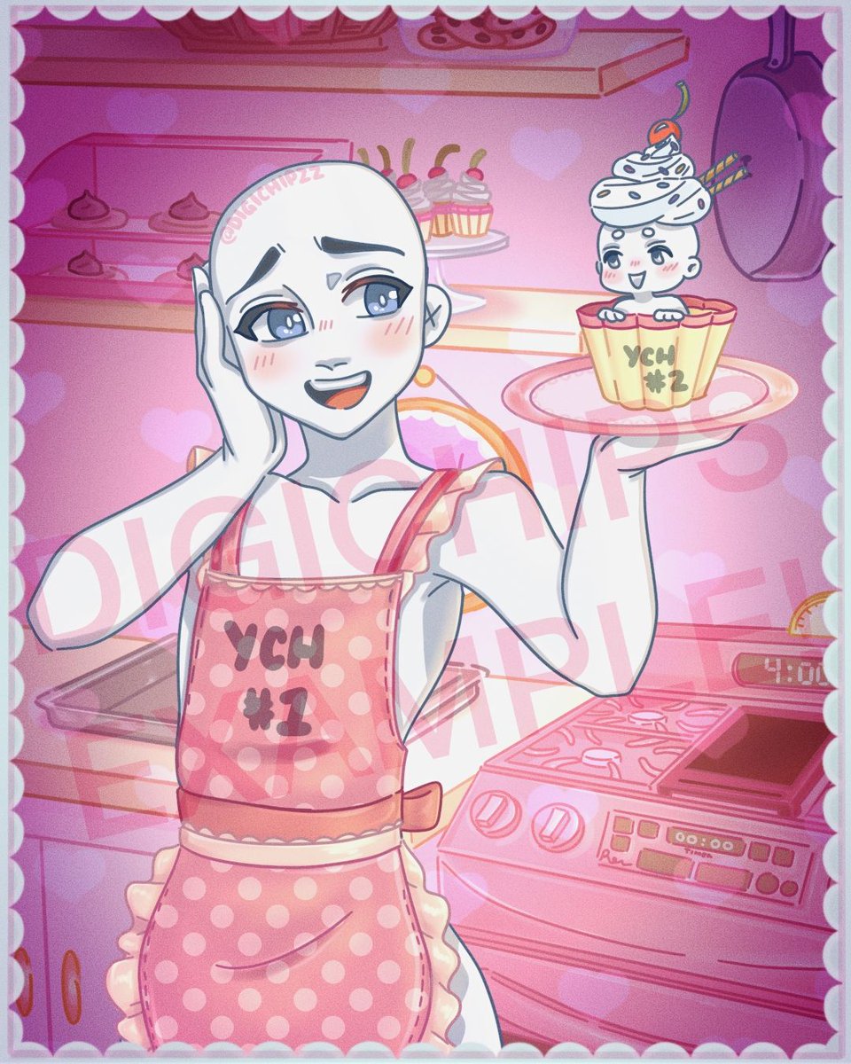 Digichipzz's tweet photo. "Chibi Cakes" YCH Comms! Happy to announce I will have 2 active slots open for my work! Dm for more info or a direct link to my artistree account! Ly all, tysm for your support ! (Sorry for the tts audio glitches )  #commissionsopen #commission #yourcharacter #yourcharacterhere https://t.co/NZvuFb2tGY