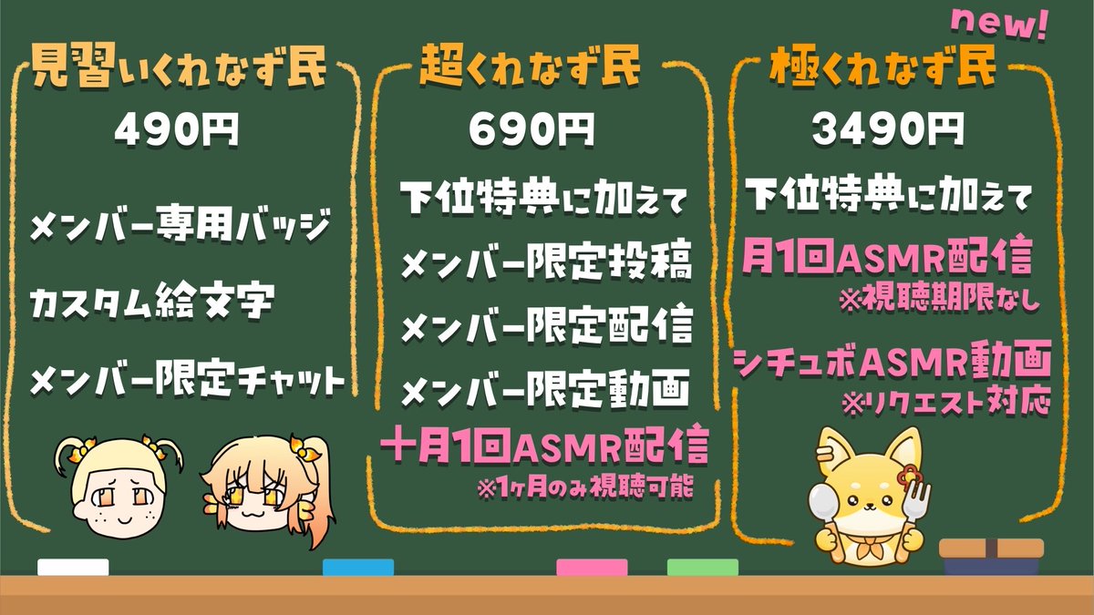 kurenaimelt's tweet photo. 🦊おしらせ🦊

メンバーシップに新プラン「極くれなず民」が登場‼️

ASMR特化のいつもより距離感ぎゅっと近めなコンテンツをお届けします！

超くれなず民もASMR配信のみ1ヶ月間視聴できるよ✨

🔽参加はこちらから
https://t.co/toI7gCgWa6

配信中にいただいた質問の回答はツリーへ！ https://t.co/qHhYRpdxCX