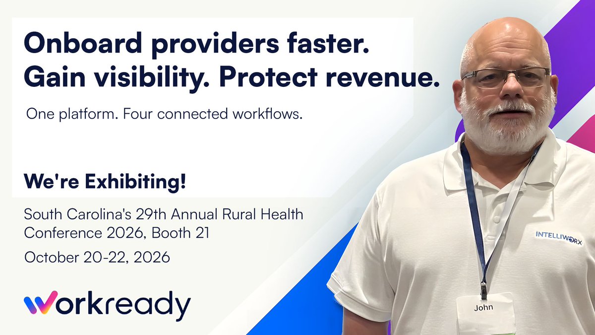 intelliworx's tweet photo. Mark Bates and John Martin are in Spartanburg for South Carolina's 29th Annual Rural Health Conference. Booth 21 opens tomorrow morning. We are there Wednesday and Thursday. 
https://t.co/Owq4AsfOo8 https://t.co/m4iCo38eQO