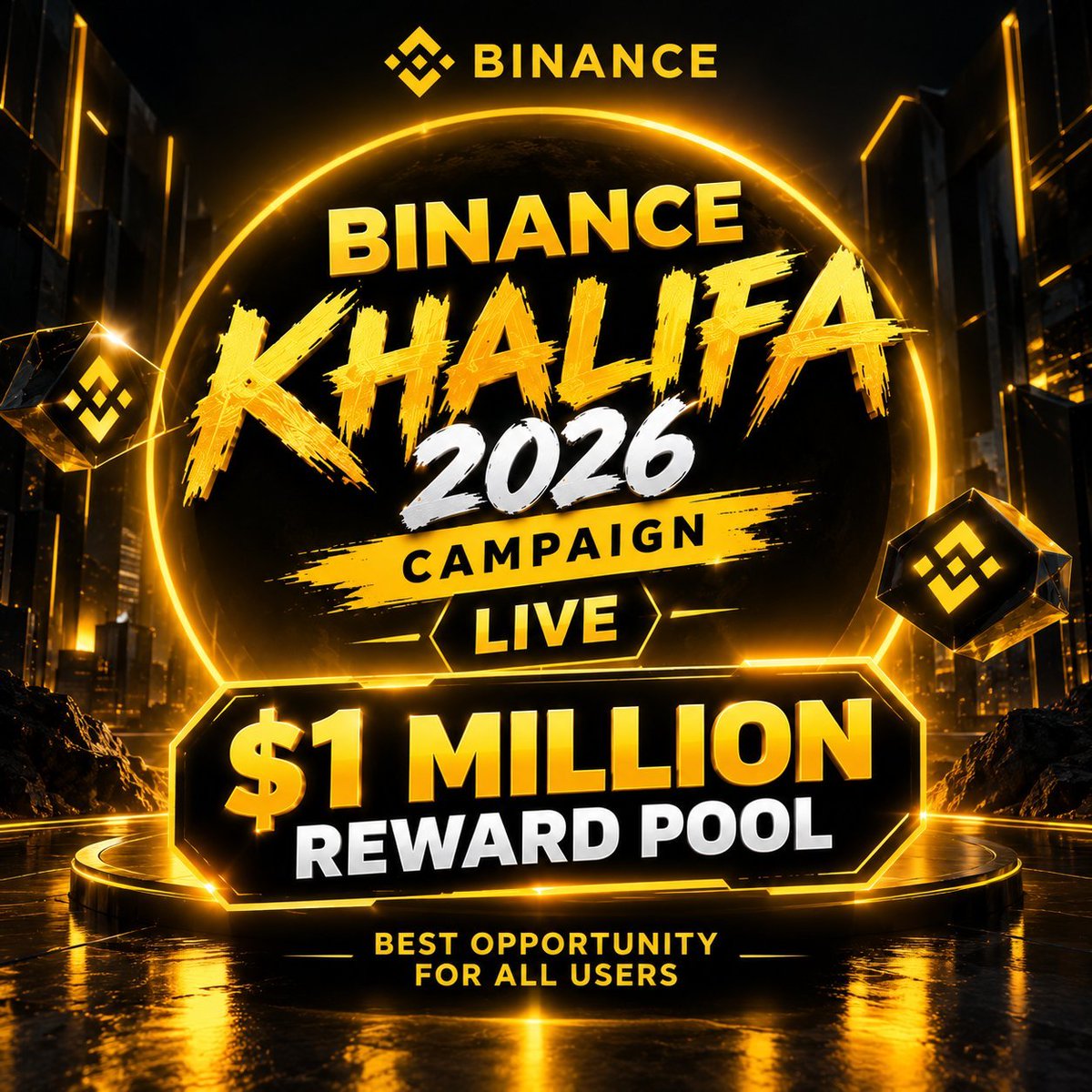 IceMan21950's tweet photo. 🚨 $1,000,000 REWARD POOL IS LIVE! 💰

BINANCE QAFILA 2026 IS HERE! 💛

Guys! Binance ka Qafila aa gaya hai with $1 MILLION IN REWARDS! 💸 
 
🎯 ONE CAMPAIGN!! 5 BIG TASKS!
🔗 JOIN NOW:
https://t.co/Y6uUNksTQE https://t.co/wBj8Ea9KBb