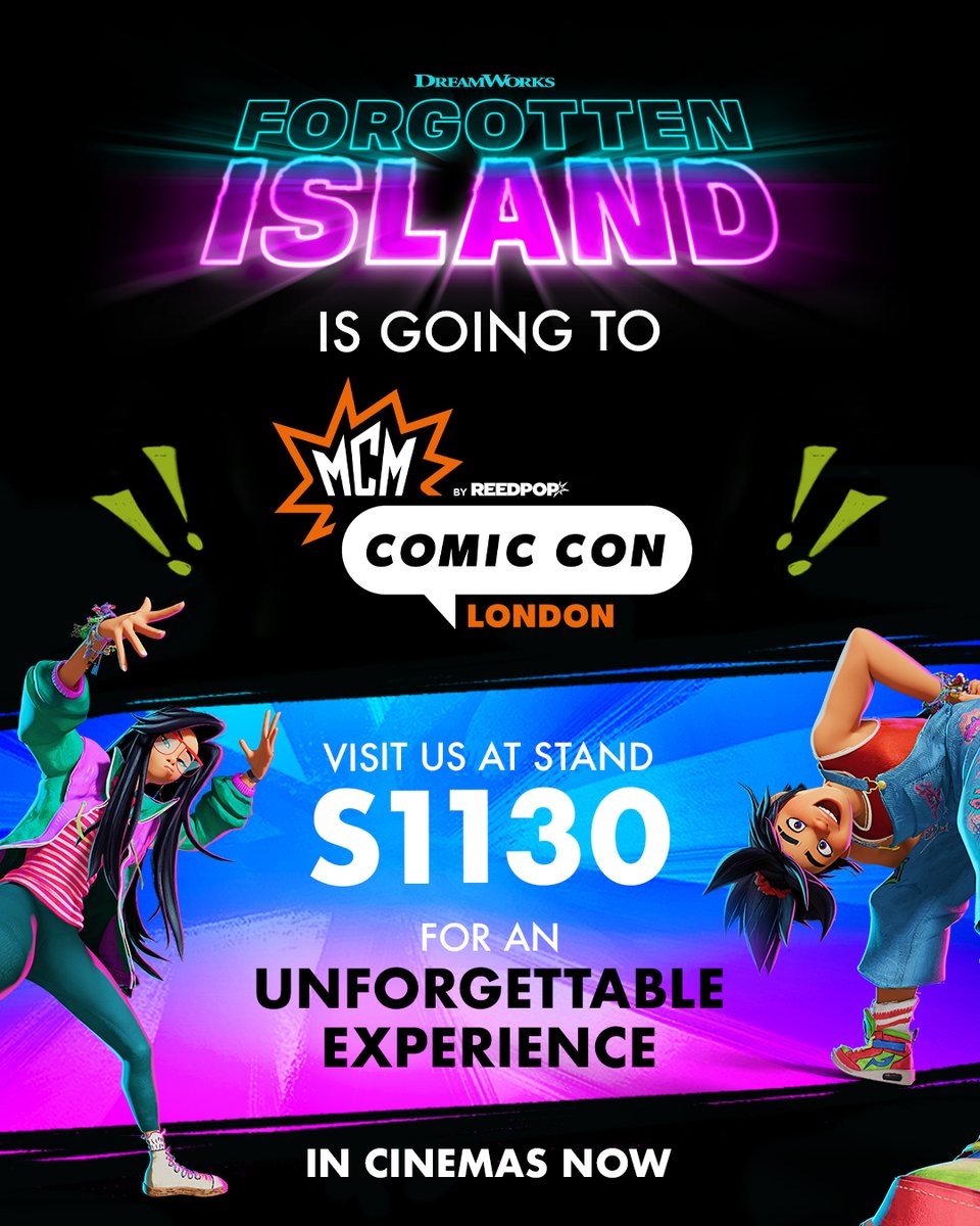 universaluk's tweet photo. FORGOTTEN ISLAND is heading to MCM Comic Con🙌 See you there!

#ForgottenIslandMovie #MCMComicCon https://t.co/AVTv3NjcoT