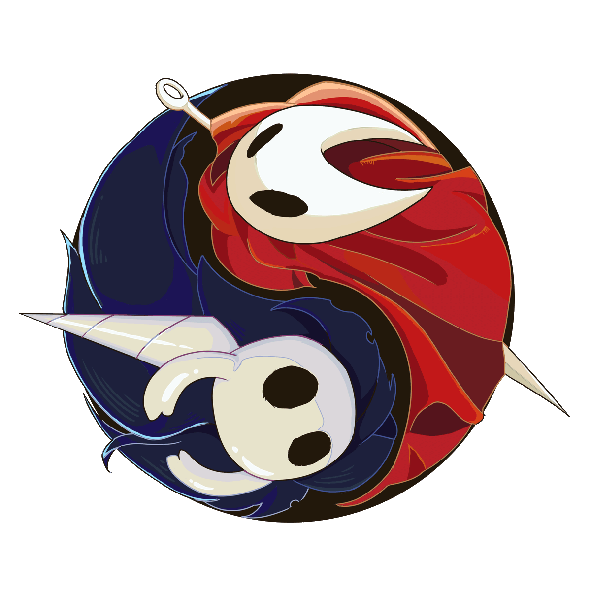 fadel_rama's tweet photo. Hollow Knight art for keychain. https://t.co/zz30incMJQ