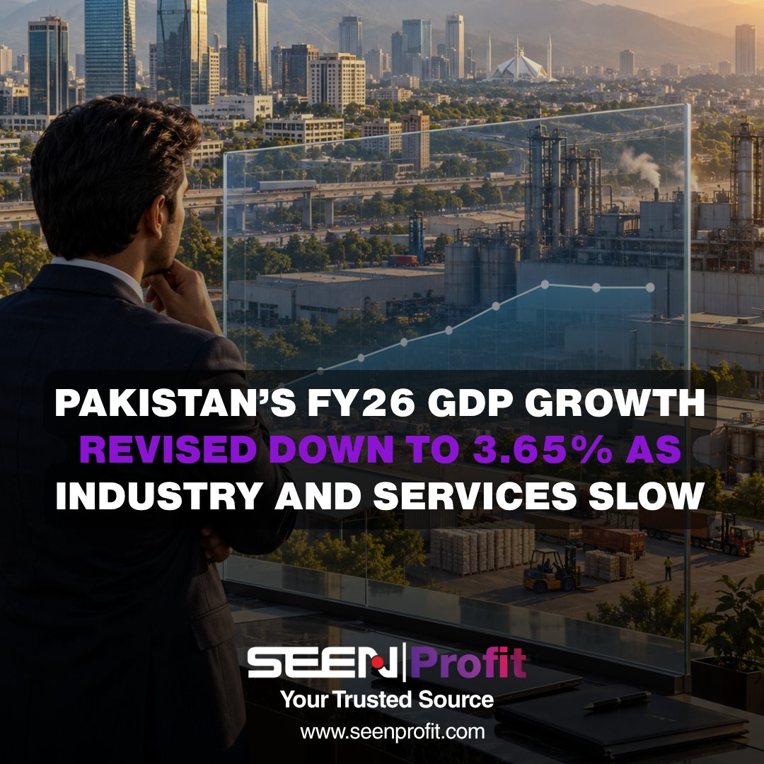 Seenprofit's tweet photo. NAC Cuts Pakistan’s Growth Estimate
The National Accounts Committee has revised Pakistan’s GDP growth estimate for FY26 slightly downward to 3.65%, from the 3.70% projected in May.
#PakistanEconomy #GDPGrowth #FY26 #EconomicGrowth #SeenProfit https://t.co/wuUxKoO48j