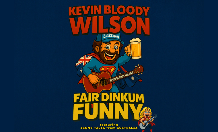 demontforthall's tweet photo. He’s back this Thursday, and he’s fair dinkum funny! @KevinBloody remains the gold standard for Aussie comedy - outrageous and unfiltered. Kev’s still the cheekiest bloke on the planet and will prove it in a new show. 🤣 

Book now:
https://t.co/A1h6kRHL5S https://t.co/xtJz31G0Da