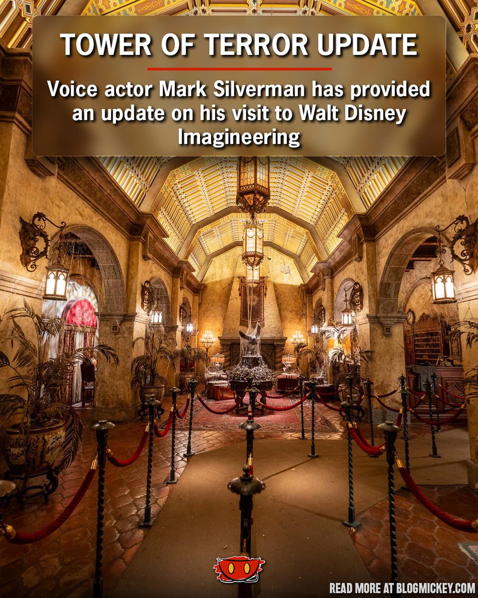 Blog_Mickey's tweet photo. UPDATE: Tower of Terror voice actor says visit to Walt Disney Imagineering was not for an update to the ride or pre-show

🔗 https://t.co/r7v5IVNr8U https://t.co/asM7nV2q13