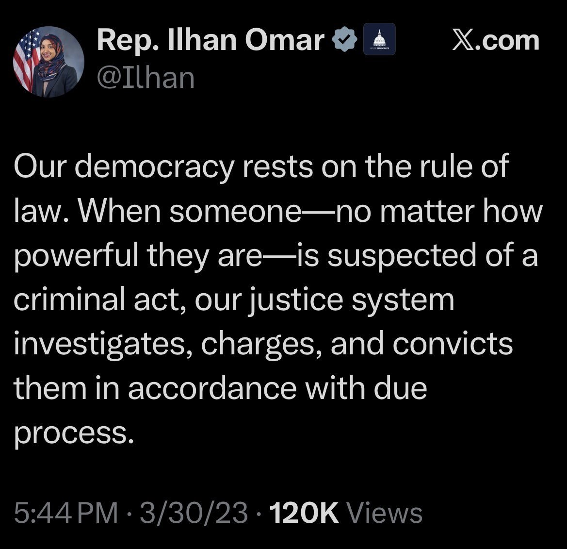 BumsOfPhilly's tweet photo. @MikeLevin Rep. Omar said it best herself. https://t.co/4G5o7gUnhI