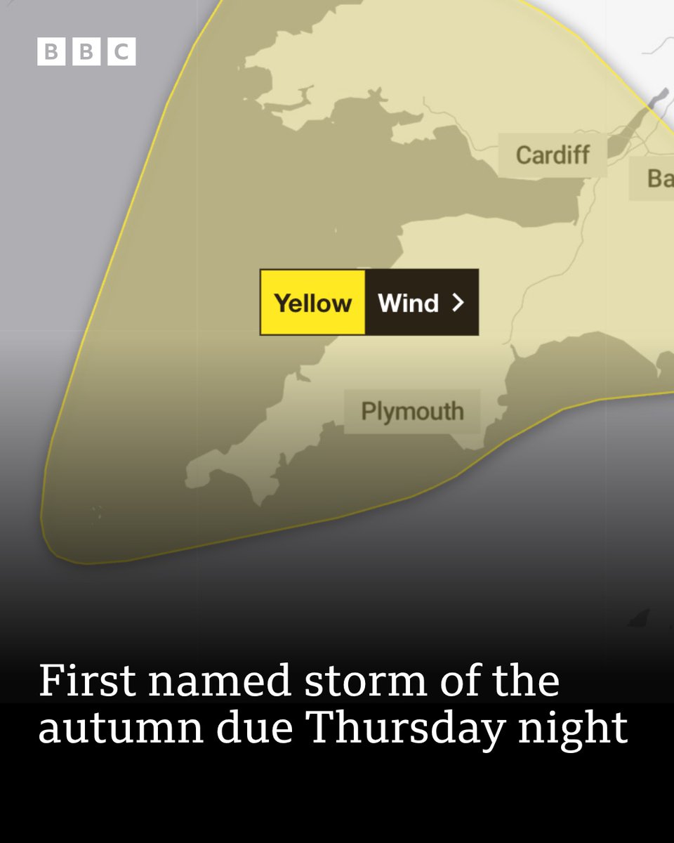 BBCCornwall's tweet photo. Storm Austen is expected to bring severe gales and heavy rain from Thursday night, with the Met Office warning of possible travel disruption, power cuts and damage to buildings. 🌧️💨 

⛈️ More here: https://t.co/xMdmgZ66gu

📸 Met Office https://t.co/dCxPimcvDr