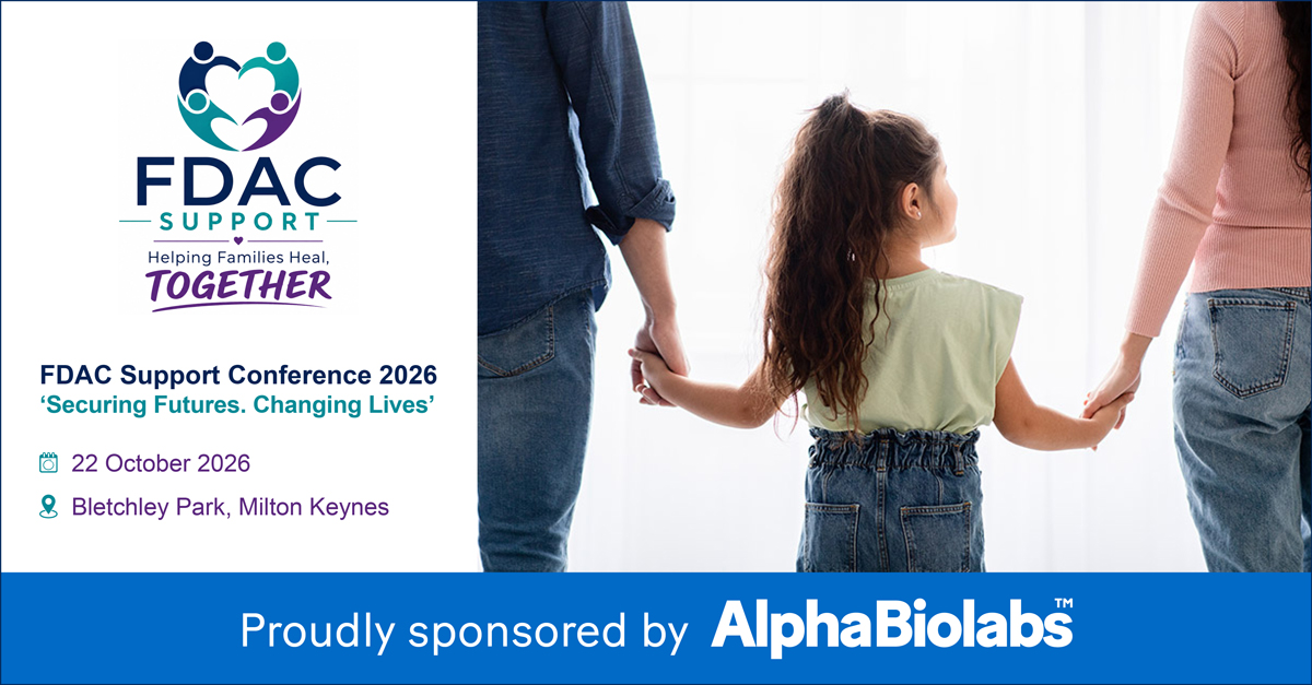 AlphaBioLabs's tweet photo. We're proud to sponsor the Family Drug and Alcohol Court (FDAC) Support Conference 2026, 'Securing Futures. Changing Lives'.
 
🗓️ Thursday 22 October
📍 Bletchley Park, Milton Keynes
 
Drug and alcohol testing plays a central role in FDAC cases, from establishing a baseline at the start of proceedings to evidencing sustained abstinence over time. Our team will be on hand throughout the event to talk through testing options, interpretation of results, and the requirements of individual cases.
 
If you're attending, do come and say hello and look out for our complimentary drug & alcohol testing guides in your delegate pack. 
 
#FamilyLaw #DrugTesting #AlcoholTesting #DNATesting #Safeguarding #FDAC #FamilyJustice