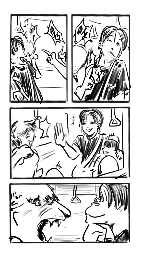 puddinglittlemn's tweet photo. Making a short manga for the thread of @mickeytoes67 on the Hong Kong MTR https://t.co/8dNrHpDPoM