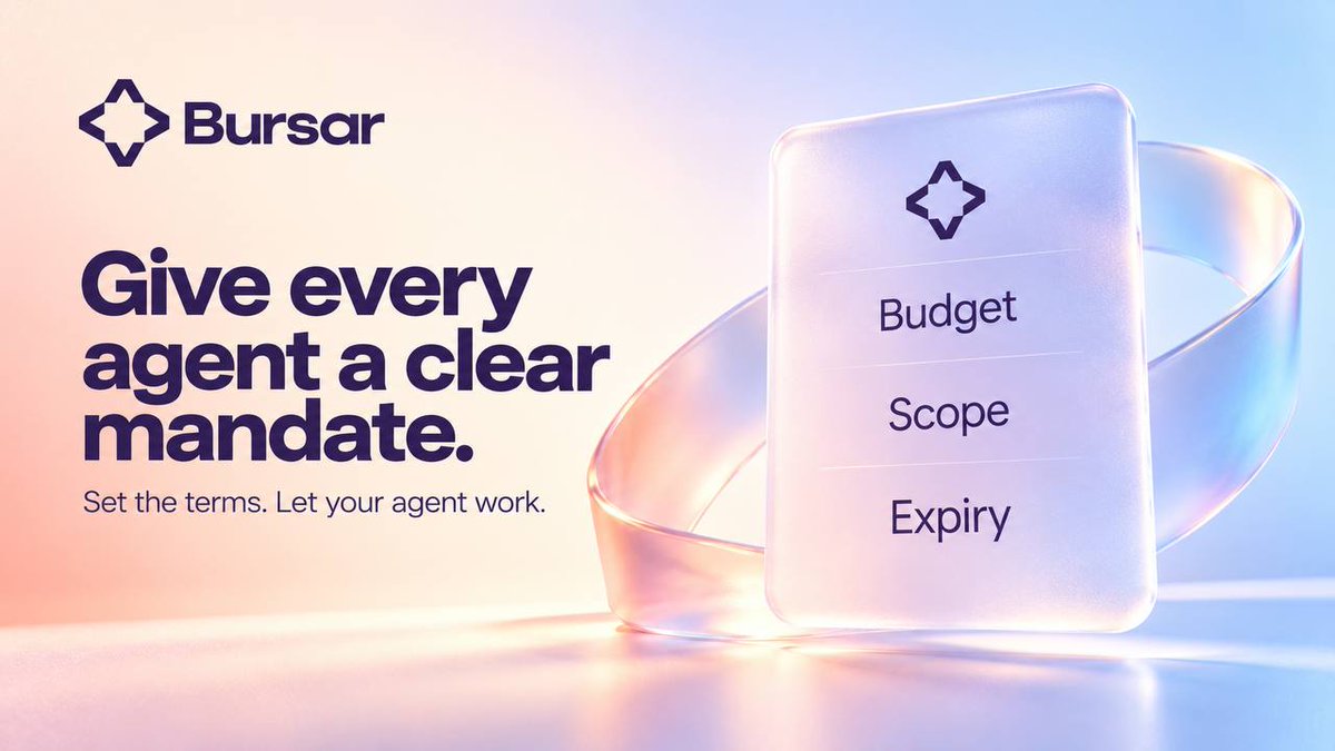 UseBursar's tweet photo. A Bursar mandate has two different budget questions.

Total budget asks how much capital the job can use overall. Period cap asks how much it can use in one window. 

Keeping both prevents a long running agent from exhausting the whole mandate in a single burst.

Built on @RobinhoodApp