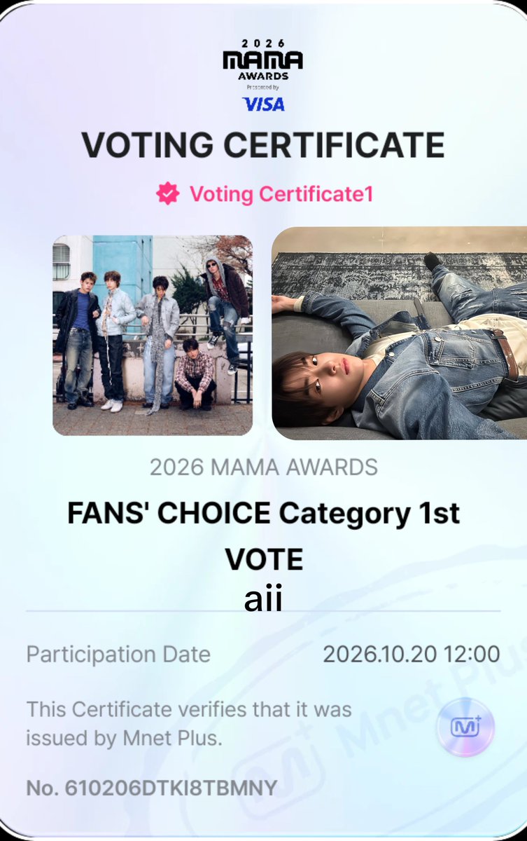 aiiluvkono's tweet photo. i vote #CORTIS for Fans’ Choice Male Category &amp; Worldwide Kconers' Choice at #2026MAMAVOTE https://t.co/M1gcuDGjgx