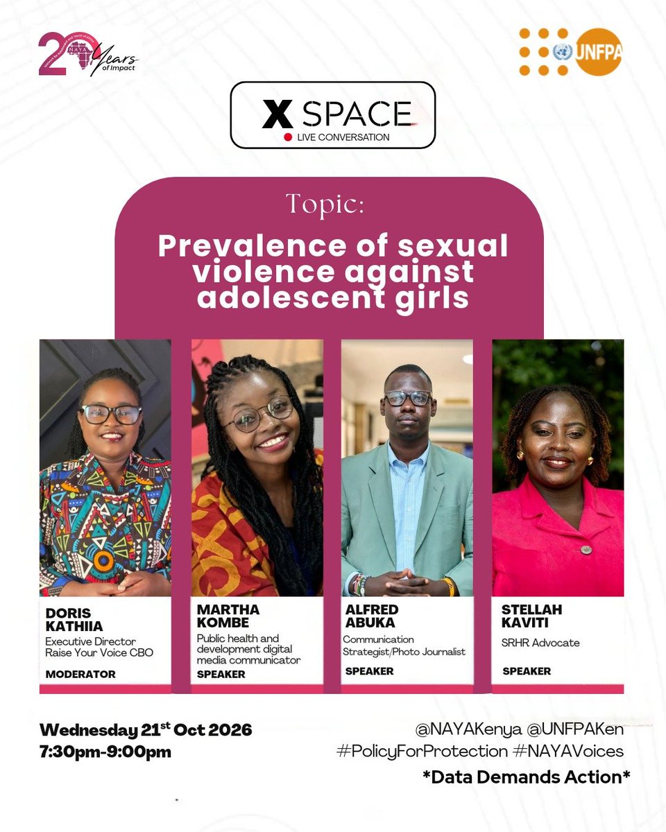 shee_sitati's tweet photo. Protecting adolescent girls cannot stop at telling them to speak up or be careful. We need to ask what makes them vulnerable, whether our institutions protect them, and what the data tells us about the scale of sexual violence #PolicyForProtection #NAYAVoices  Data Demands Action https://t.co/ueLf9SLgvc