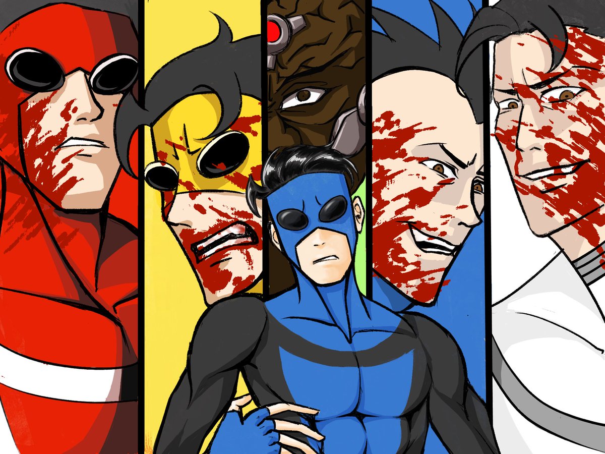 SodaholicH's tweet photo. Finally finished it, and I’m going to sketch the second scene ok
#Invincible 
#INVINCIBLE 
#invinciblefanart 
#omnimark 
#mainmark 
#sinistermark
 #mohawkmark 
#viltrumitemark 
#MarkGrayson 
#angstromlevy 
#angstrom https://t.co/0VMlq6SCUo
