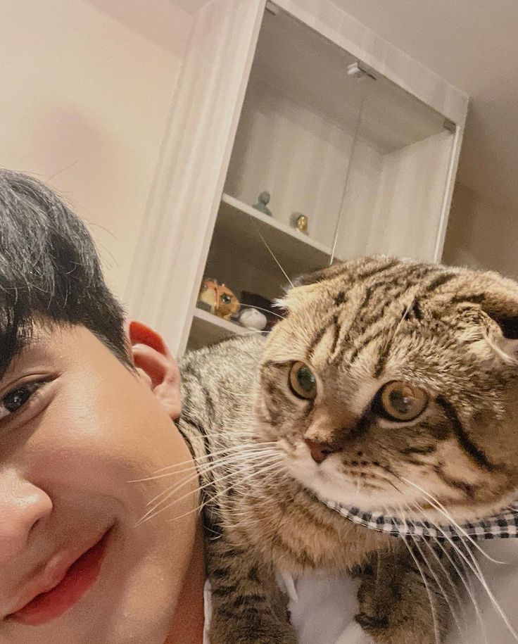 themorelleth's tweet photo. earth pirapat and some cat on his shoulder https://t.co/TX5FvjHdiz
