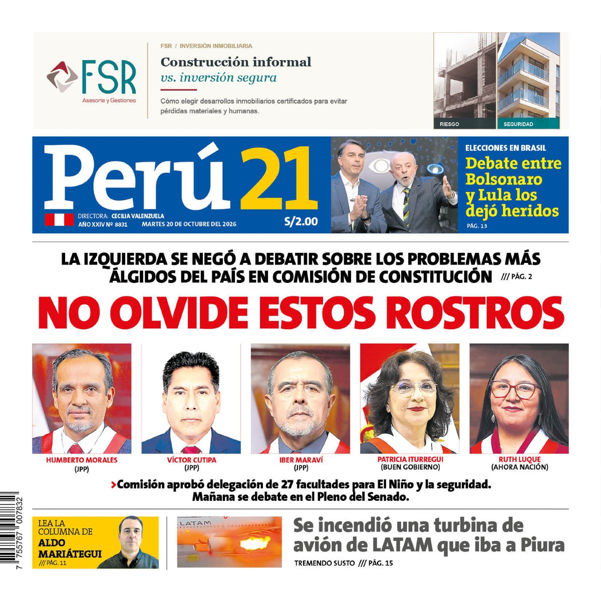 peru21noticias's tweet photo. 🗞️ “NO OLVIDE ESTOS ROSTROS”

📲 No te pierdas la edición de hoy. Toda la información aquí: https://t.co/i0WJzyX1Fk https://t.co/ovD9NkpH7D