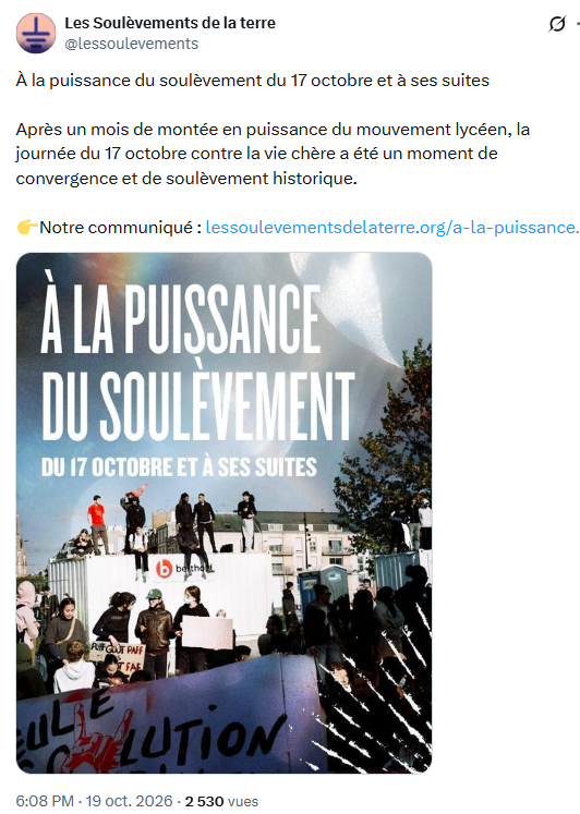 mtwit75's tweet photo. La mairie de Paris accueille régulière à l'Académie du Climat le mouvement Les Soulèvements de la Terre, qui se félicite de "la puissance du soulèvement du 17 octobre". On apprend aussi aujourd'hui que le principal suspect de l’incendie de l’hôtel de ville de Limoges fréquentait ce groupuscule.
