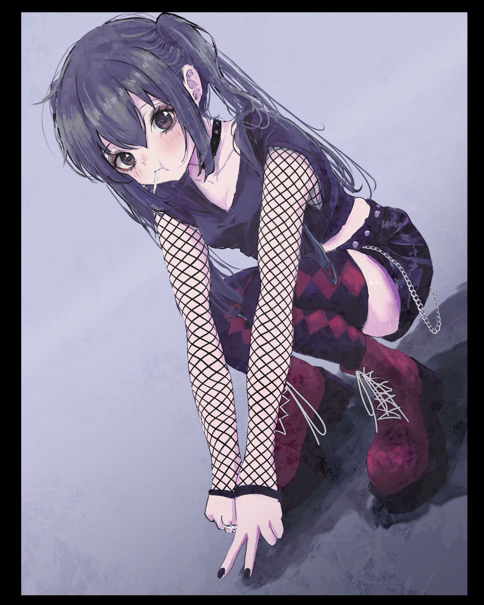 Aya_Honami's tweet photo. PUNK GIRL 🖤
顔のアップも載せた☺️
#illustration #punkart https://t.co/ocjsTyQLkd