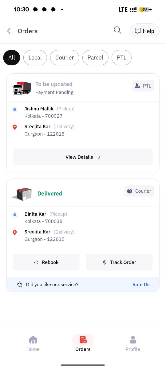 jishnumallik's tweet photo. .@Delhivery I paid ₹1,299.18 for PTL shipment PTL179172R6960Q1IT73. Payment was confirmed, but pickup wasn’t. Now the order has disappeared from the app, and there’s no refund! I have proof of debit.Where is my money? Refund it immediately and explain this failure. @DelhiveryBiz https://t.co/cMFA3b3CWt