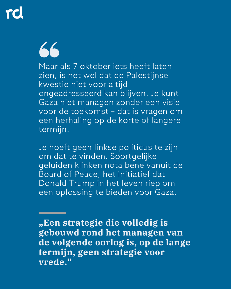 refdag's tweet photo. Drie jaar na 7 oktober 2023, met nog een paar dagen te gaan tot de eerste parlementsverkiezingen in Israël sinds die zwarte zaterdag, dringt de vraag zich in alle hevigheid op: welke toekomst heeft Gaza? @jachoekman 
https://t.co/pPujogmtu1 https://t.co/VjW67SyGBA