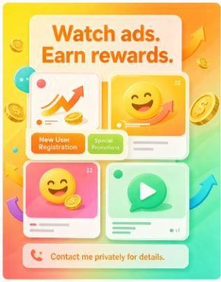 DENISDOIDERA's tweet photo. Don’t want to waste your time after get off work? Explore new side hustle opportunities—you can earn money online just by watching ads! Sign up and receive a $100 trial bonus. To learn more, reach out via Telegram: @jucai12388 https://t.co/wFIHoJ0R41