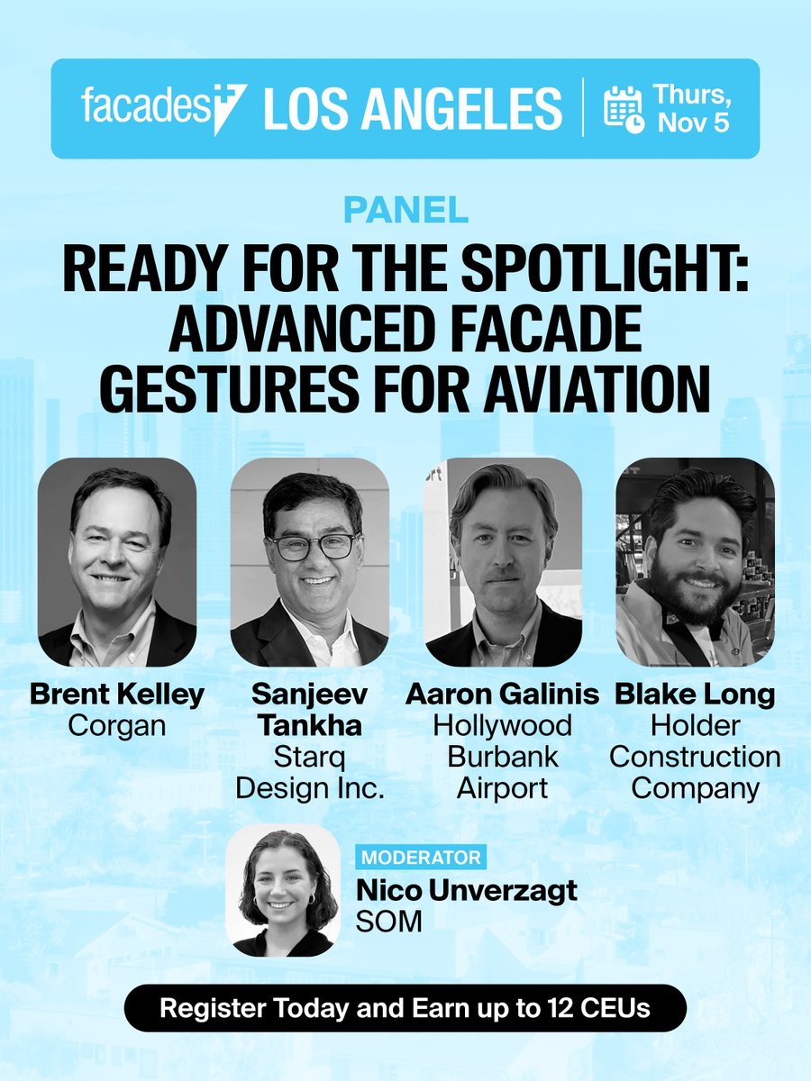 archpaper's tweet photo. The project team behind the first new major American airport in decades comes to Facades+Los Angeles. Between its homage to Marilyn Monroe and the silver screen its a project spotlight you won't want to miss. Register now: https://t.co/fNuj5aRA0s https://t.co/oXq8lg3cZu