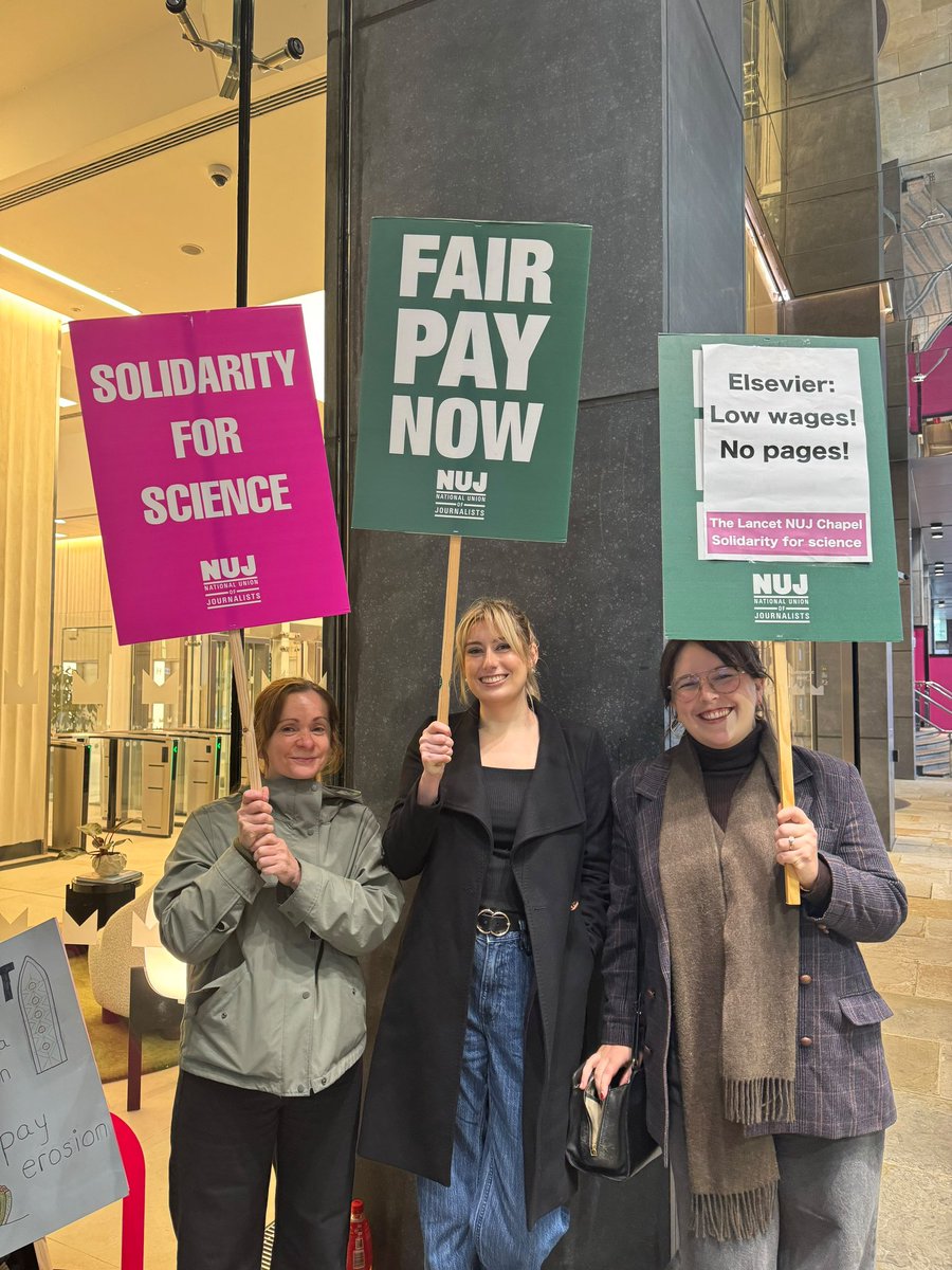 grahamemorris's tweet photo. Solidarity with @NUJofficial members at The Lancet striking over pay erosion. It’s shameful that those who make this prestigious journal possible are underpaid while Elsevier reports huge profits. Elsevier must negotiate now to ensure fair pay and protect The Lancet’s reputation. https://t.co/85jvBrDafm