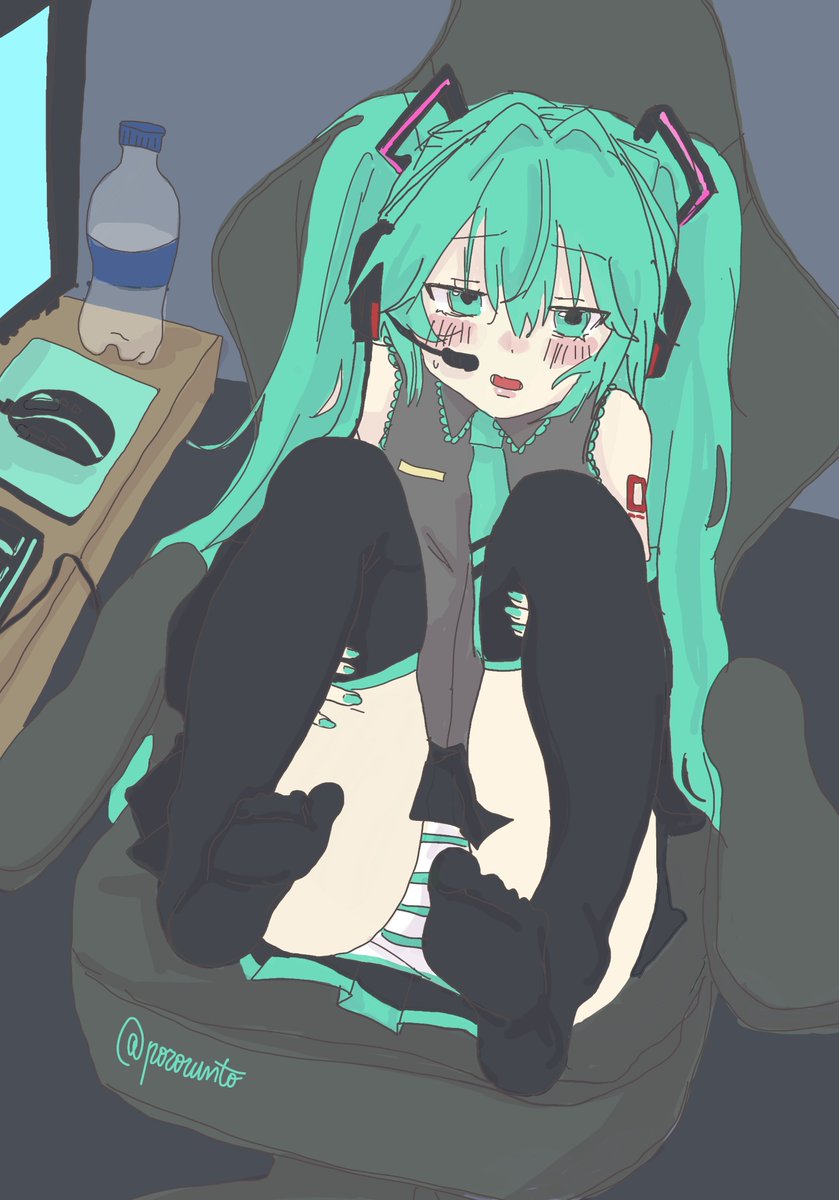 pororunto's tweet photo. Miku messy sketch https://t.co/U9PDmka6xw