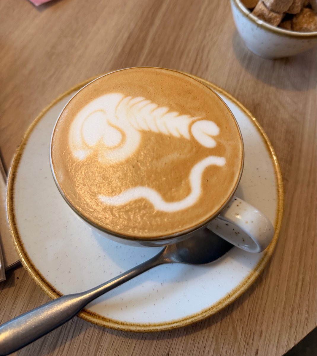 CHIPFAT_'s tweet photo. I got a coffee this morning and THIS was the art the barista gave me??????? https://t.co/sT6doD8keM