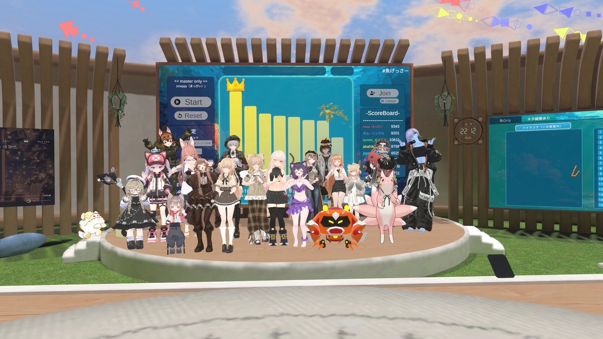 Bc8wW's tweet photo. #VRCサイコロの旅 
毎週恒例のイベント行ってきたよ
今週は振り返り会で過去に選抜した場所をダイスで決めてきたよ
最初はホラーであんまり怖くなかったよ
次がナイトプールでプールに行かずスイカゲームしたよ最後は魚の長さをゲッサーしておわったよ https://t.co/c4blnCnTSc