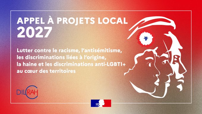 Prefet80's tweet photo. 📢 Appel à projets local 2027, la @DILCRAH poursuit son soutien aux acteurs engagés contre le racisme, l’antisémitisme et les discriminations anti-LGBTI+, partout en France.

L’État vous accompagne dans vos projets au plus près des citoyens.

Candidatez ⤵️
https://t.co/KxJXwfj99T https://t.co/NlKblHa69g