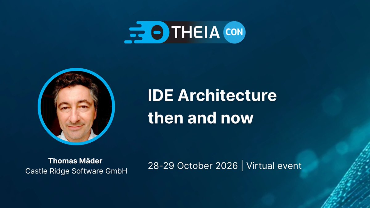 EclipseJavaIDE's tweet photo. 🏛️ In "IDE Architecture then and now", @tsmaeder will look at how IDEs have evolved and how they might look in the future. 
He'll also explain why he believes Eclipse Theia is a good base for these future systems.

 📅 Register today: https://t.co/25EbCNvU9G 

@ECDTools https://t.co/xrMR7zlC99