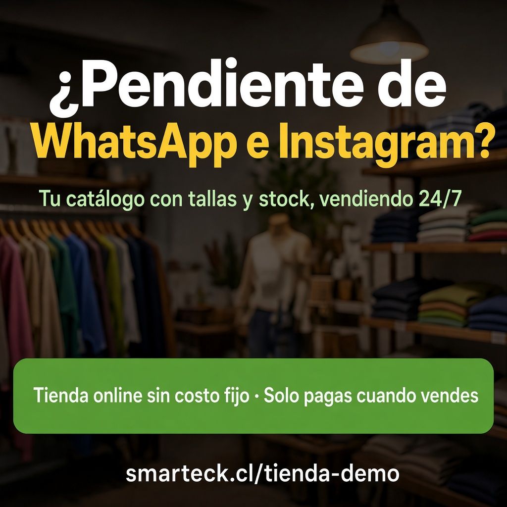 ShagoGeek's tweet photo. ¿Tu tienda de ropa vive respondiendo "¿tienes en M?" por WhatsApp e Instagram? 👕
Con una tienda online tus clientes ven tallas, stock y precios, y compran solos, 24/7.
Sin costo fijo: solo pagas cuando vendes.
👉 https://t.co/Jg0LVk0yxi https://t.co/PJki5wTm7O
