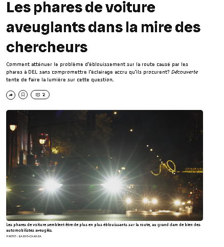 LessardMario3's tweet photo. 1/3
Le problème est que l'oeil fonctionne en vision "mésopique" (~1cd/m2) dans nos véhicules après le coucher du Soleil, sollicitant les cônes (photopique) ET les bâtonnets (scotopique). Or la différence de sensation lumineuse entre les deux est d'un facteur 2,5 environ, et ... https://t.co/NmGvHGCbS3