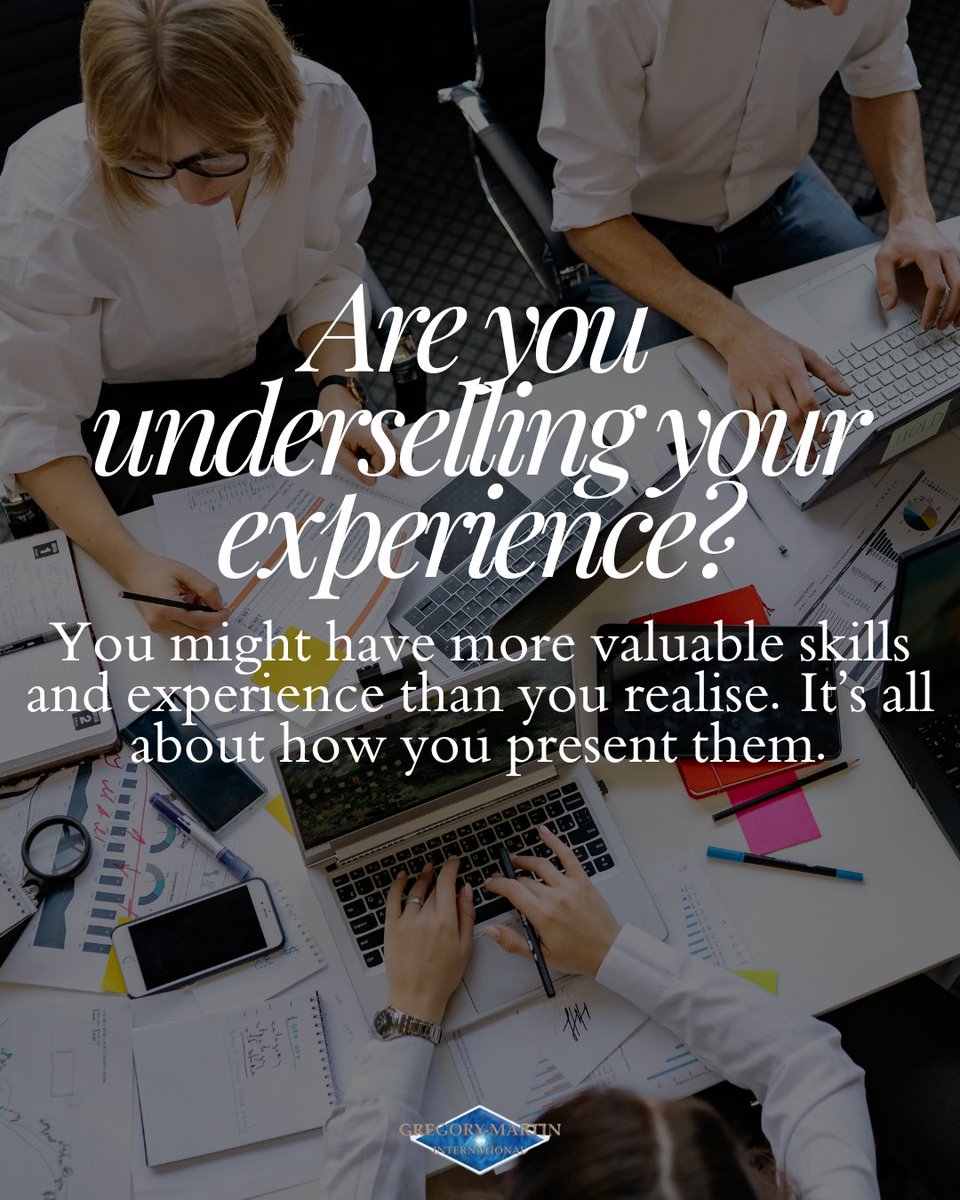 GregoryMartinIn's tweet photo. 💼 ARE YOU UNDERSELLING YOUR EXPERIENCE?

From transferable skills to past achievements, the way you present your experience can make a real difference.

Ready for your next career move? 👇
https://t.co/Cs5uU6JrR6

#CareerAdvice #JobSearch #CareerDevelopment https://t.co/VFrl38FLyi