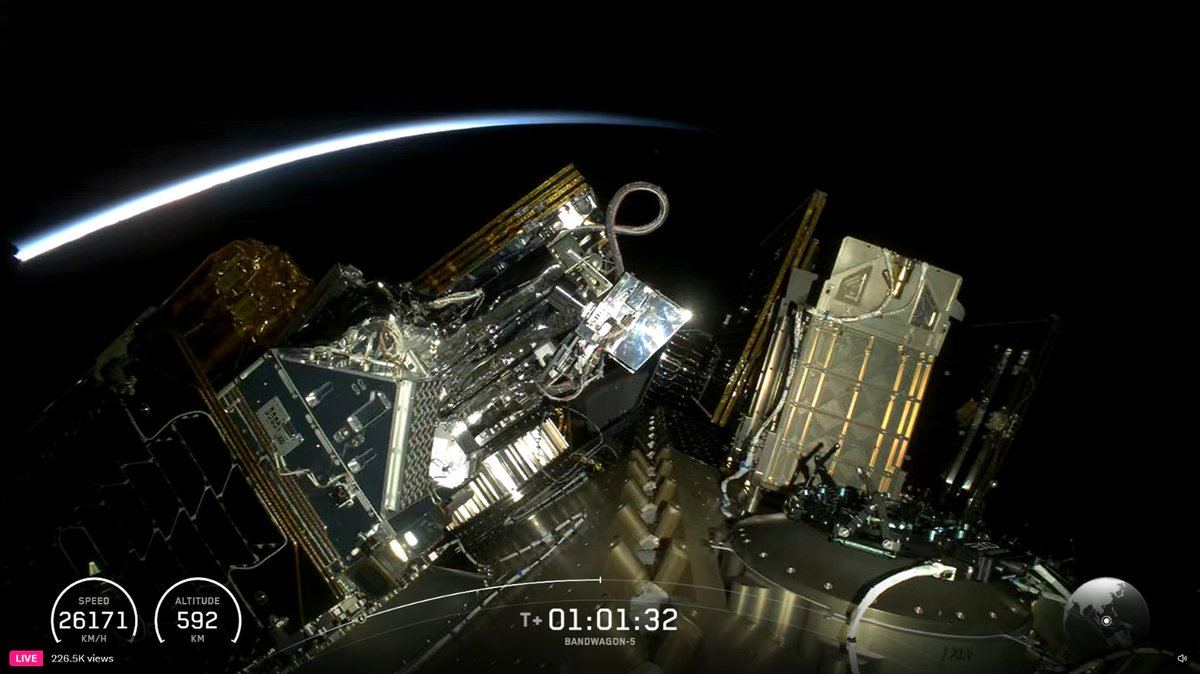 PanVulpesV's tweet photo. Beautiful view! โจ
SpaceX / Falcon 9 Block 5 / Mission: Bandwagon 5
#SpaceX #Bandwagon5 https://t.co/pD3l2QzRmF