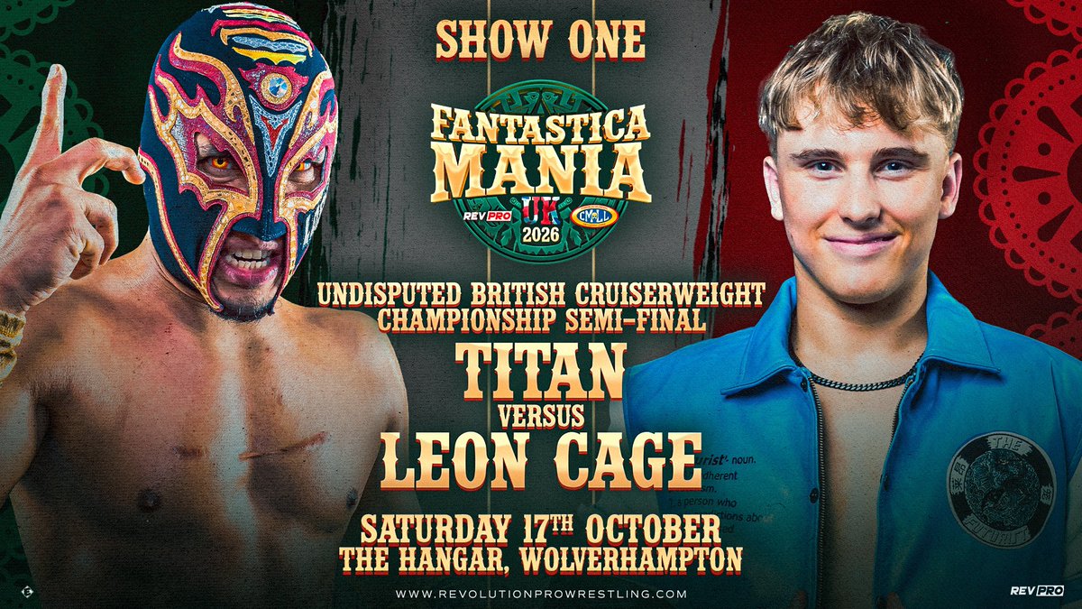 the_w_returns's tweet photo. RevPro x CMLL: Fantastica Mania UK (Show 1) (2026).

#TheWrestlingReturns #TheWrestlingReturnsPodcast #TheHorrorReturns #TheHorrorReturnsPodcast #THRPodcastNetwork #RevPro #RevolutionProWrestling #CMLL #ConsejoMundialDeLuchaLibre #FantasticaManiaUK #Wrestling #ProWrestling https://t.co/1f7p7niRa7