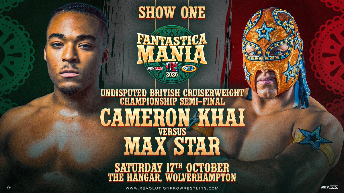 the_w_returns's tweet photo. RevPro x CMLL: Fantastica Mania UK (Show 1) (2026).

#TheWrestlingReturns #TheWrestlingReturnsPodcast #TheHorrorReturns #TheHorrorReturnsPodcast #THRPodcastNetwork #RevPro #RevolutionProWrestling #CMLL #ConsejoMundialDeLuchaLibre #FantasticaManiaUK #Wrestling #ProWrestling https://t.co/tWlmvRfFWz