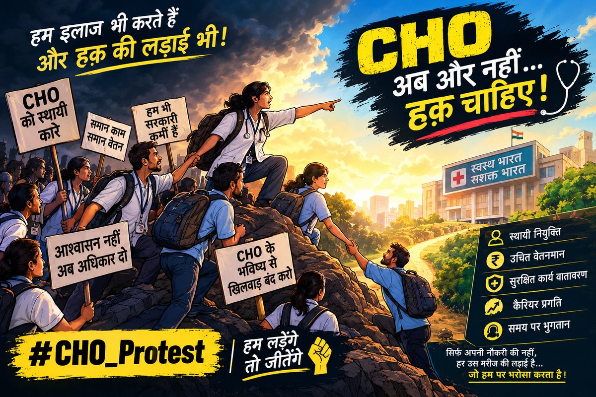 SM_SaurabhyYD's tweet photo. #CHOProtest #CHOएकता #CHOसंघर्ष #CHOकीमांग #CHOकोस्थायीकरो #स्थायी_नियुक्ति #समानकामसमानवेतन #CHOअधिकार #CHOकीआवाज #CHOJustice #CommunityHealthOfficer #CHOAndolan #CHORegularization #HealthWorkers #स्वास्थ्यकर्मी #उत्तरप्रदेश #UPGovernment #CHOUnity #JusticeForCHO #CHOकीलड़ाई #हक_नहीं_तो_वोट_नहीं #अब_आर_पार_की_लड़ाई
