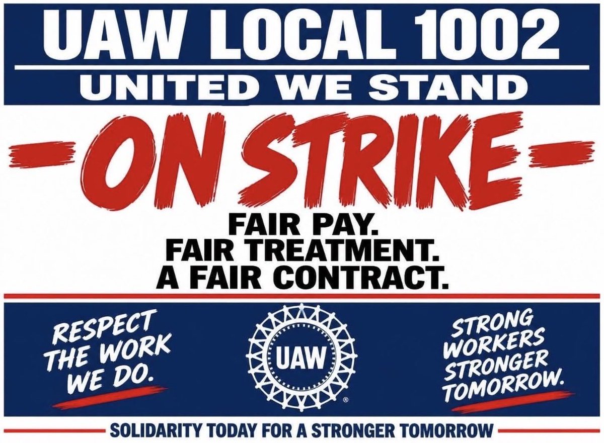Factoryslave269's tweet photo. Heading into week 6 with a proposal of breadcrumbs nothing has changed still out here on the line. #Strike #UAW #BradfordWhite #FairContract #News #Solidarity #plumbers #PHCC #contractors #Unionmade  #Union #unionstrike https://t.co/ggqaQkiz7s