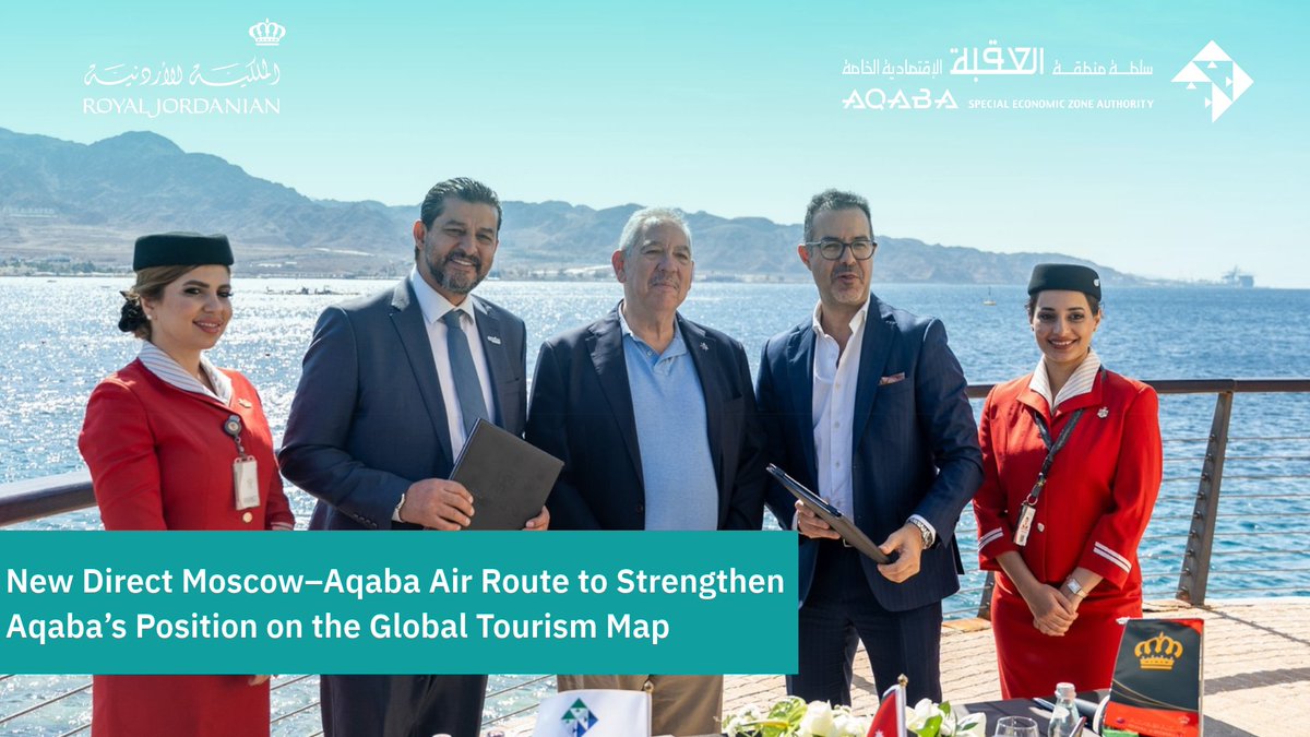 ASEZA2001's tweet photo. Direct from Moscow to Aqaba... A new air route strengthens Aqaba’s position on the international tourism map. https://t.co/csHO3yrMoh
