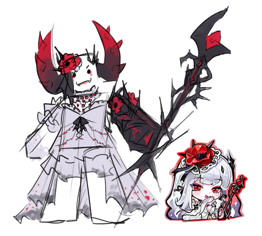 rosemarythornss's tweet photo. taking my gfs suggestion and sharing this random thing i drew of coquelic inspired vinestaff bc we kept quoting her ult when i play as vinestaff https://t.co/MLKpDP1gRb
