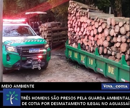portal_viva's tweet photo. Três homens são presos pela Guarda Ambiental de Cotia por desmatamento ilegal no Aguassaí. A operação foi desencadeada a partir de denúncias de moradores e do monitoramento continuo. Leia: https://t.co/85C1O4iKKD  #meioambiente #desmatamento #denúncias #cotia #desmatamentoilegal https://t.co/ltMi0Q1E2h