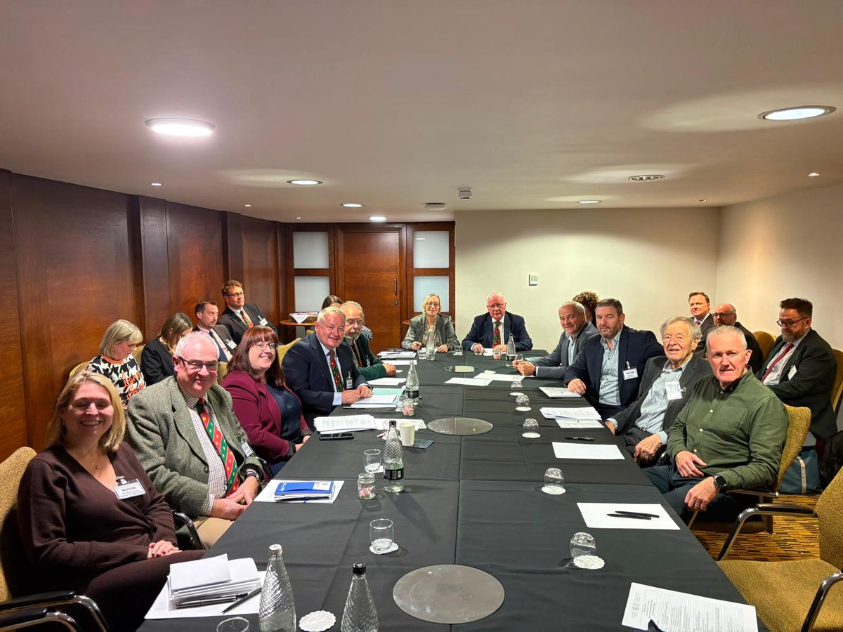 BrendanSmithTD's tweet photo. On Sunday evening we had Committee Meetings of the British-Irish Parliamentary Assembly in Sheffield.
The Sixty-Ninth Plenary Conference of BIPA commenced on Monday morning and concluded at lunchtime Tuesday.
Among the Guest Speakers at the Plenary were Minister Hamish Falconer MP, Minister Sarah Owen MP, Ambassador Kara Owen and Ambassador Sonja Hyland.
At a time of global uncertainty we had wide ranging discussions on the opportunities to strengthen relationships across our islands through further dialogue, co-operation and mutual understanding for the benefit of all communities in our respective legislatures.

Read more:
https://t.co/vswndrI9lj

@BritishIrishPA
@theanglocelt
@NewsonNS